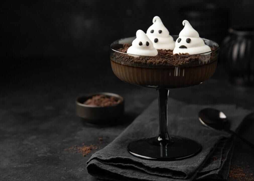 Chocolate Orange Panna Cotta Graveyards